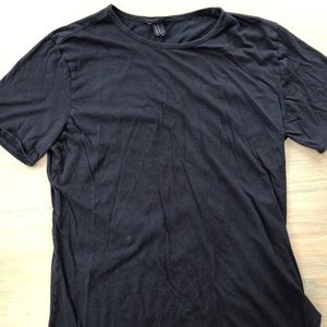 Men’s Extra Long Black T-Shirt
